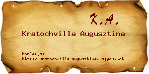 Kratochvilla Augusztina névjegykártya